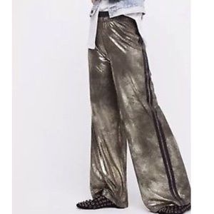 NWT FREE PEOPLE GOLD PANTS
